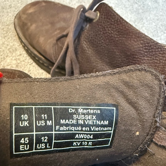 Dr. Marten’s Sussex Brown Leather Slip Resistant Chukka Boots Size 11 - Picture 5 of 5